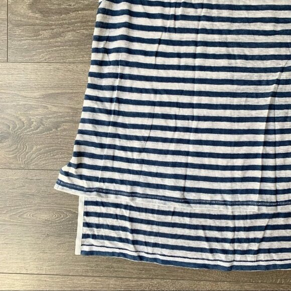 Aritzia Wilfred Free Striped Tank Top Sleeveless White Blue Linen Size XXS - Picture 9 of 11